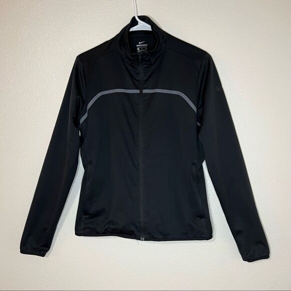 Nike Shield Black Full Zip Sweatshirt Jacket Size: M - Picture 1 of 12